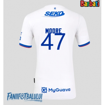 Rangers Mikey Moore #47 Tricou Fotbal Replică 2025-26 Barbati Deplasare